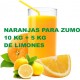 Naranjas para Zumo. Caja de 10 Kg+5Kg de Limones